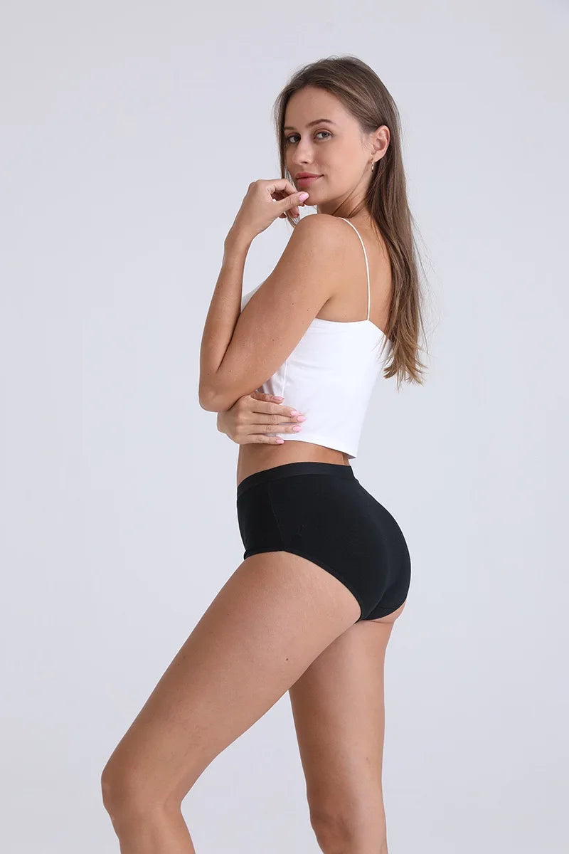Bravellea Plus Size Cotton Panties 3-Pack - High Waist Breathable Briefs.