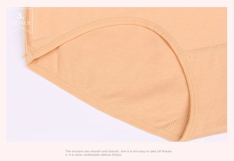 Bravellea Cotton Shaping Panties 4-Pack - High Waist Body Slim Briefs Plus Size.