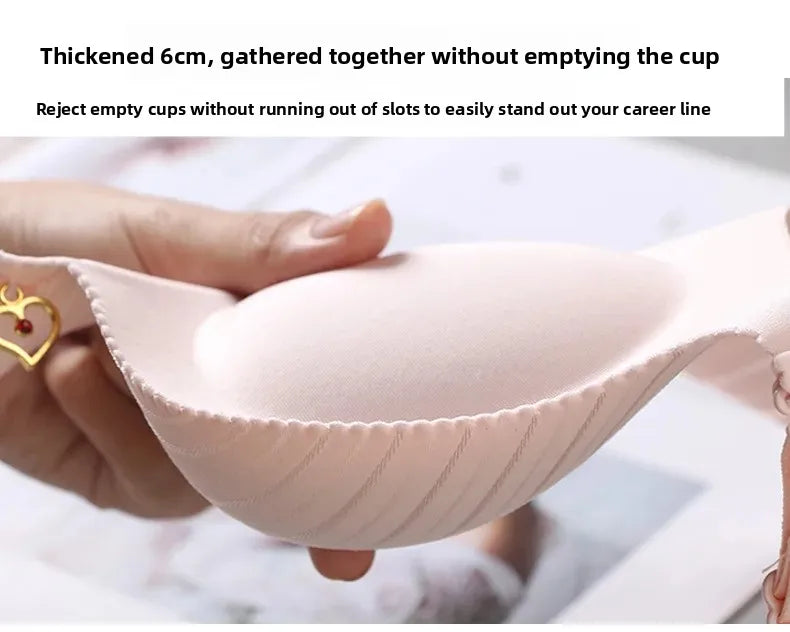 Bravellea Dual-Density Push-Up Bra - 6CM Lower Padded Wireless for Small Bust