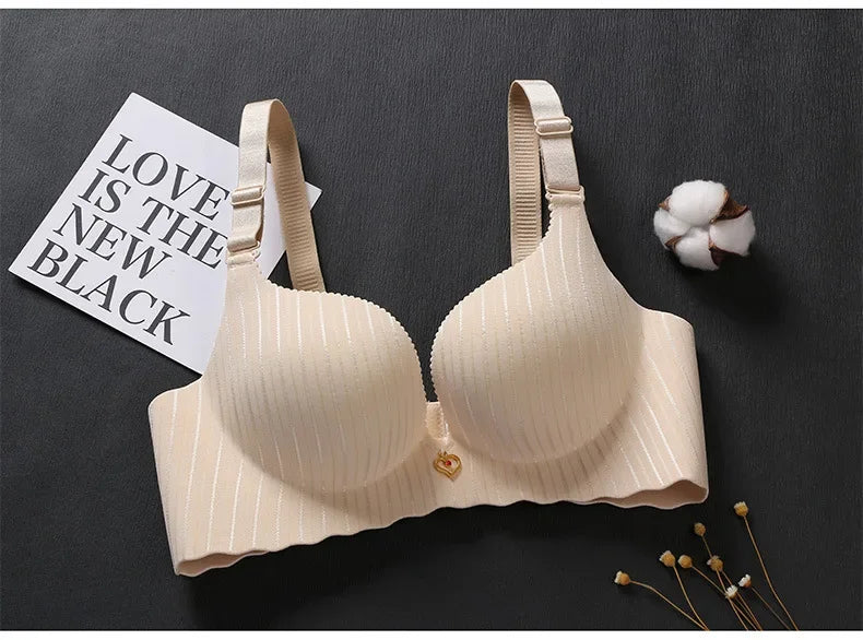 Bravellea Dual-Density Push-Up Bra - 6CM Lower Padded Wireless for Small Bust