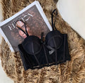 Bravellea Lace Mesh Bralette Set - Wireless Half Cup Push-Up with Bow Detail