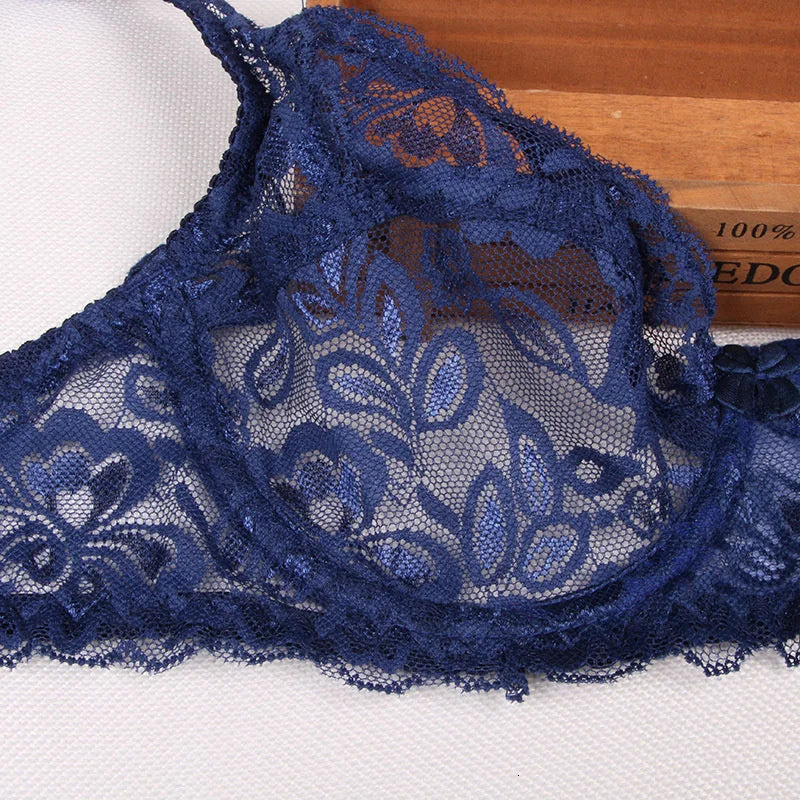 Bravellea Sexy Lace Flower Bra - Transparent Push-Up Bralette 2 Styles