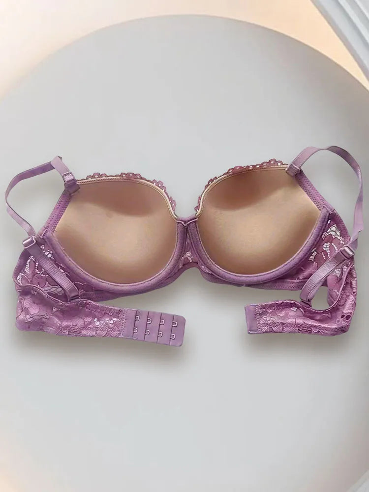 Bravellea Sexy Lace Push-Up Bra - Small Bust Super Gather Support