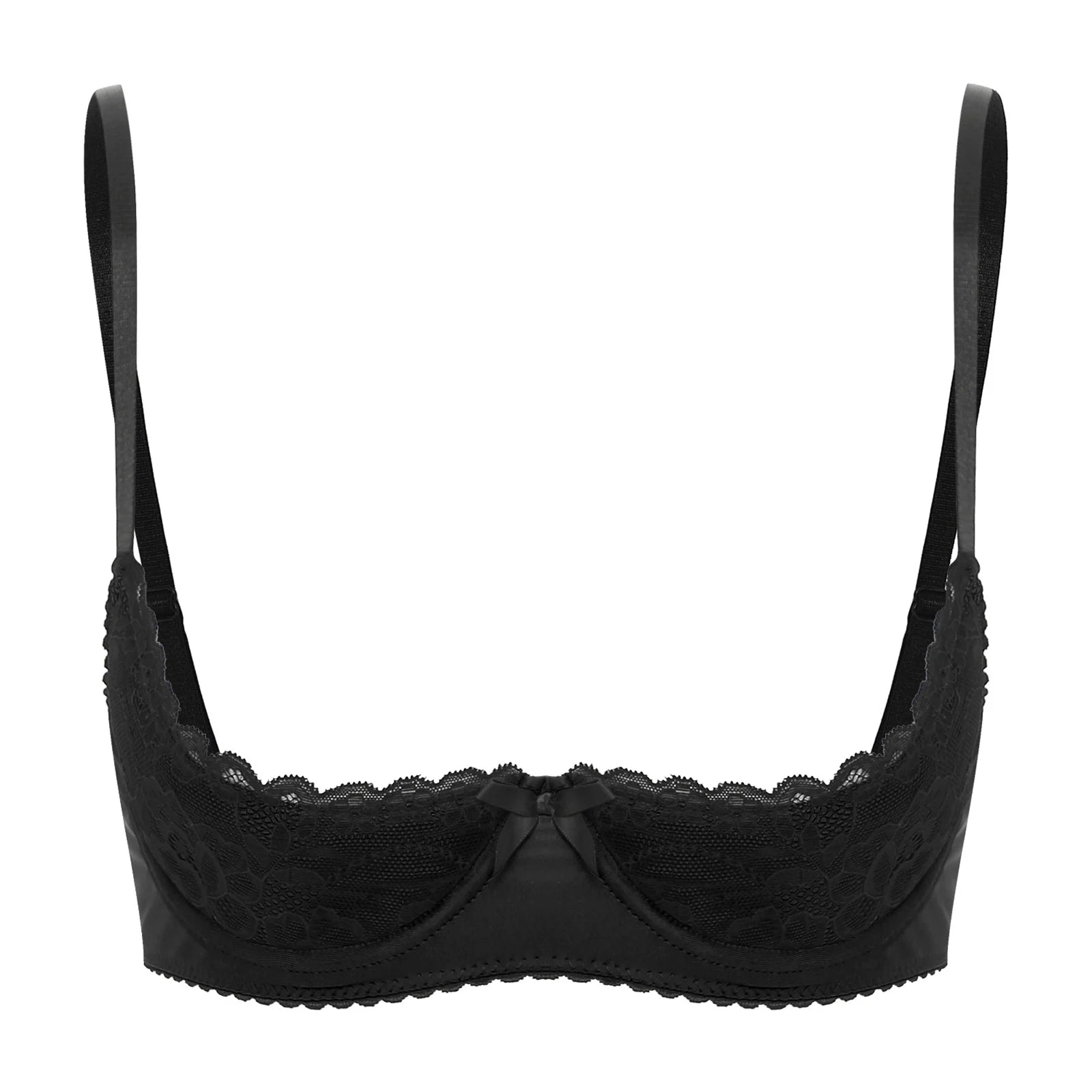 Bravellea Sexy Lace Underwire Bra - Half Cup Push-Up Floral Brassiere