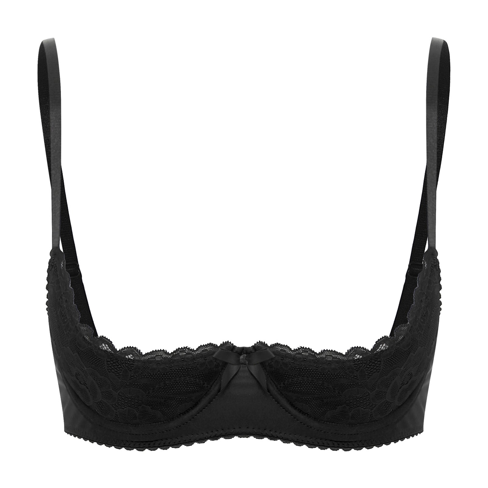 Bravellea Sexy Lace Underwire Bra - Half Cup Push-Up Floral Brassiere