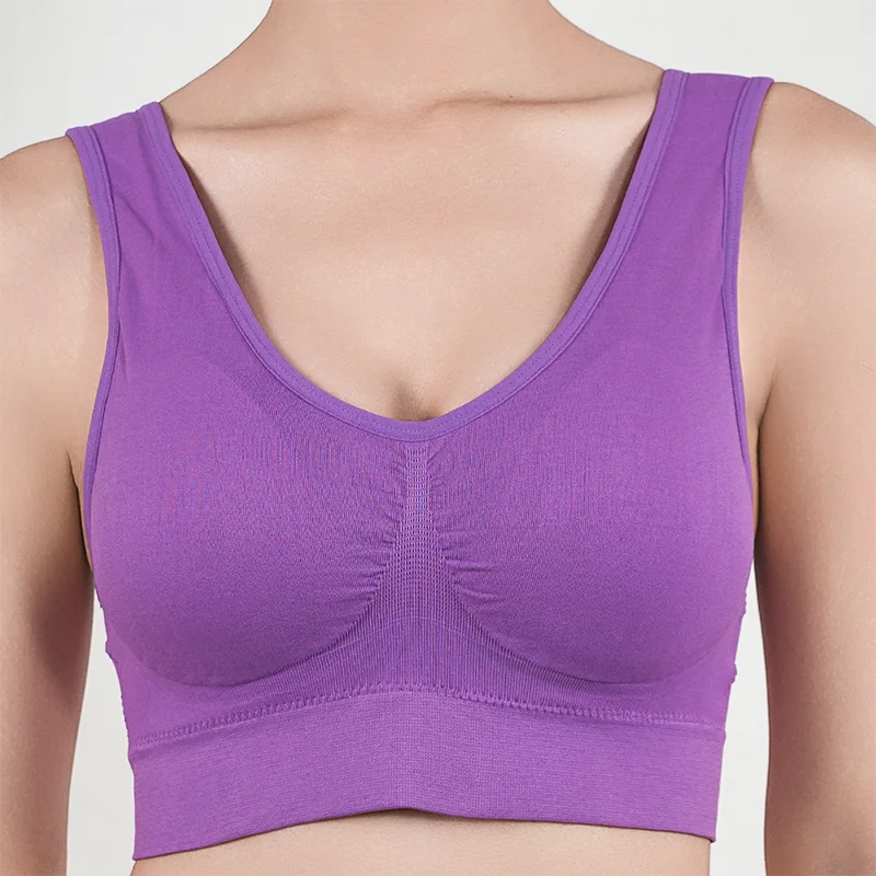 Bravellea Sports Bra - Removable Padded Shockproof Fitness Yoga Vest S-5XL