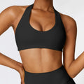 Bravellea Push-Up Sports Bra - Fitness Halter Yoga Shockproof Gym Top