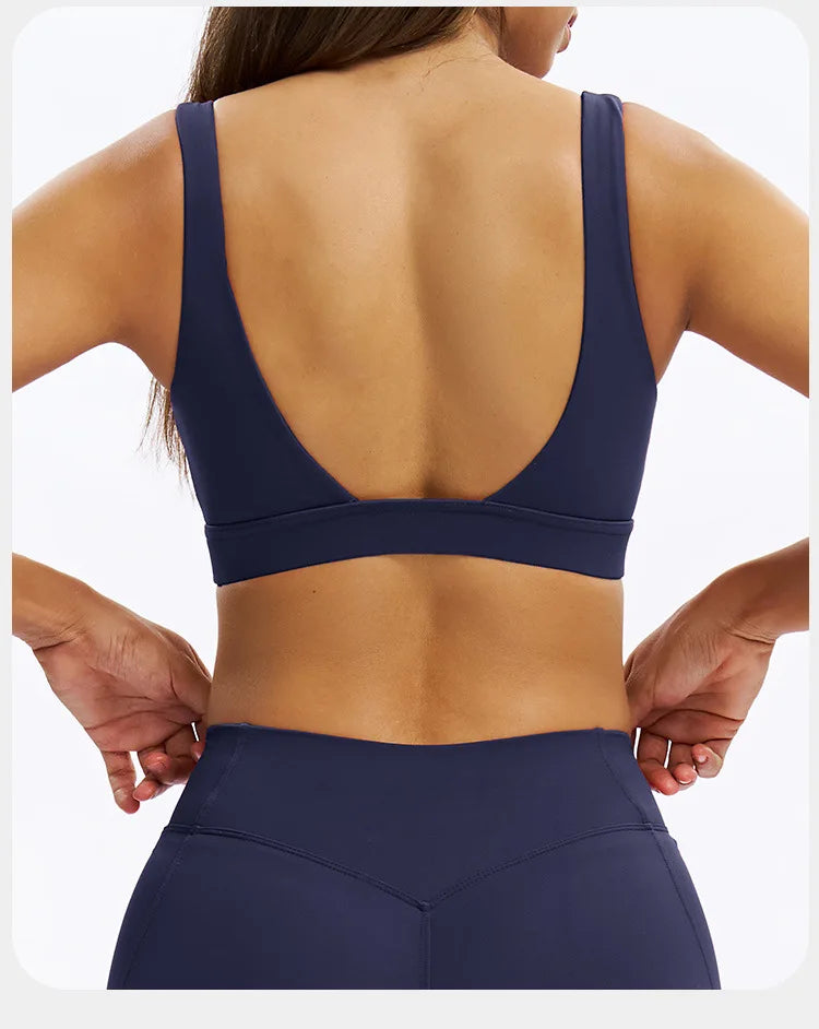 Bravellea Fitness Sports Bra - Quick-Drying Breathable Push-Up Yoga Vest