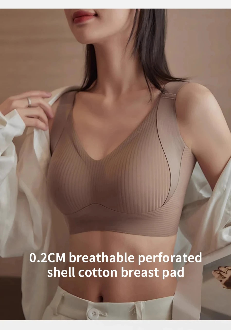 Bravellea Seamless Wireless Bra - Thin Style Anti-Sagging Push-Up 1-2 Pack
