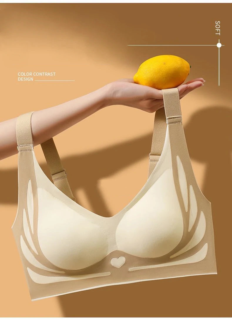 Bravellea Seamless Vest Bra - Wireless Push-Up Anti-Sagging Camisole