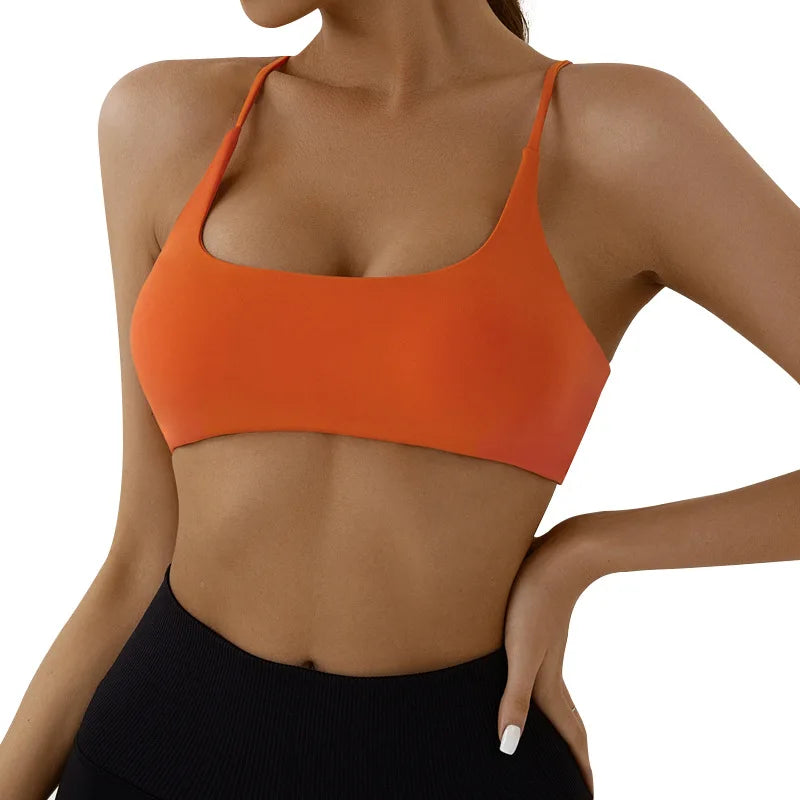 Bravellea Solid Color Yoga Bra - High Strength Tight Fit Training Top