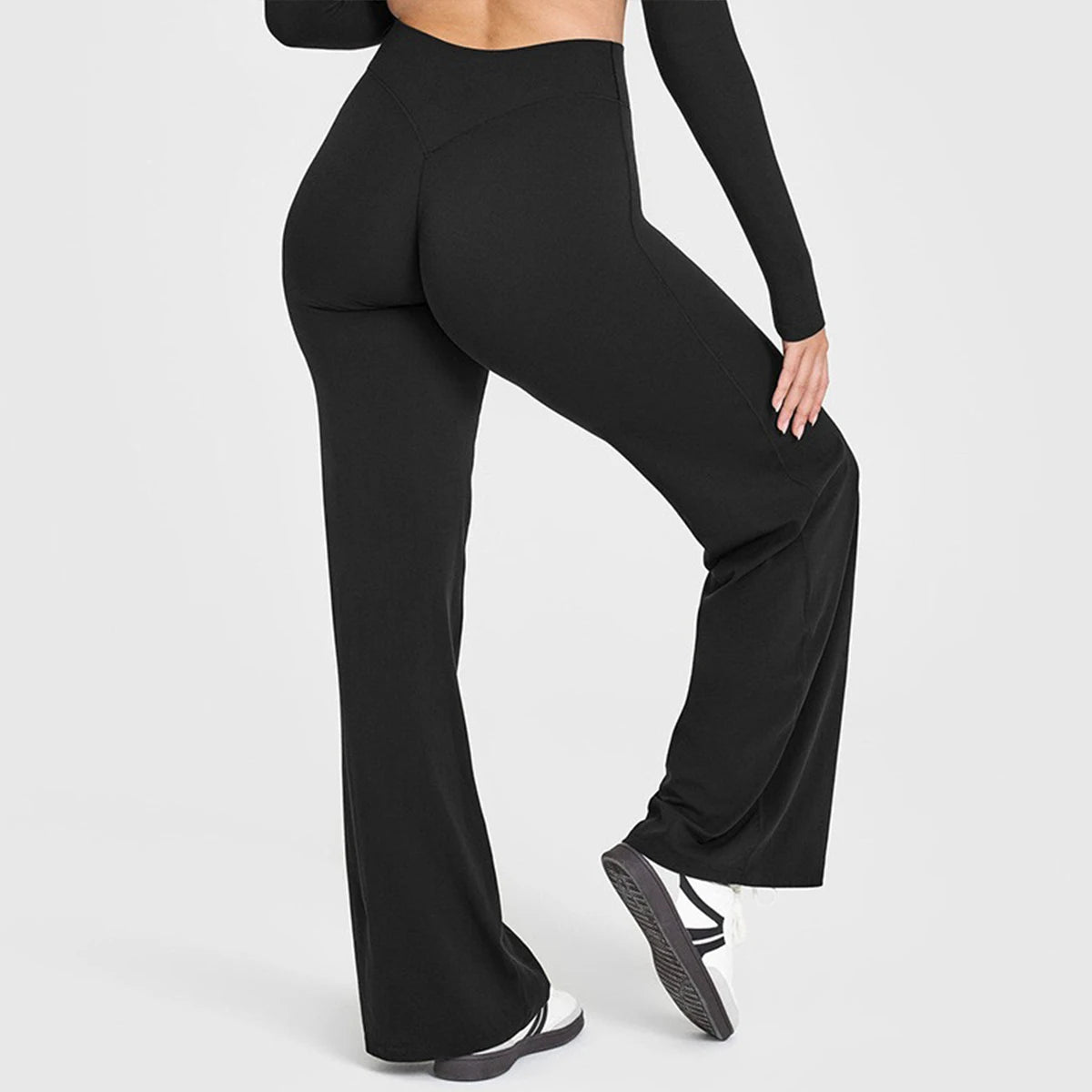 Bravellea High Neck Sports Bra & Leggings Set - Gym Top with Built-In Cups