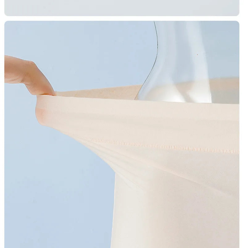 Bravellea Ice Silk Boxer Briefs 3-Pack - Women's Seamless High Waist Safety Shorts