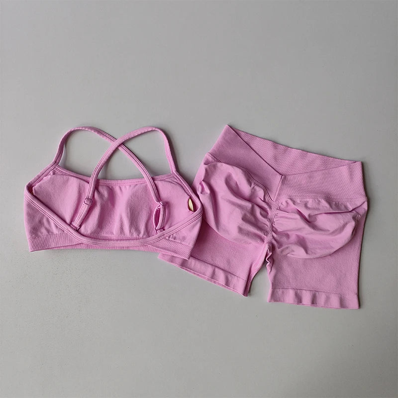 Bravellea Shockproof Seamless Sports Bra - Beautiful Back Gym Crop Top