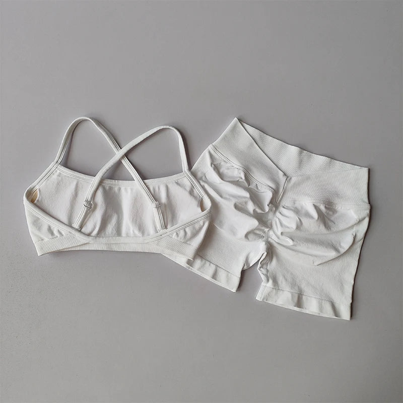 Bravellea Shockproof Seamless Sports Bra - Beautiful Back Gym Crop Top