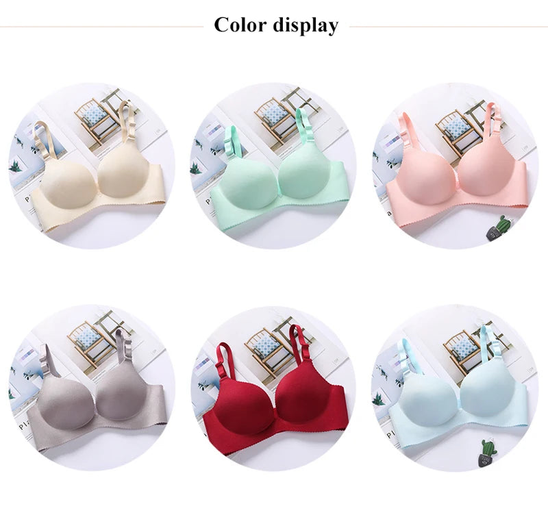 Bravellea Seamless Bra Set - Wire-Free Push-Up 3/4 Cup Adjustable Lingerie.