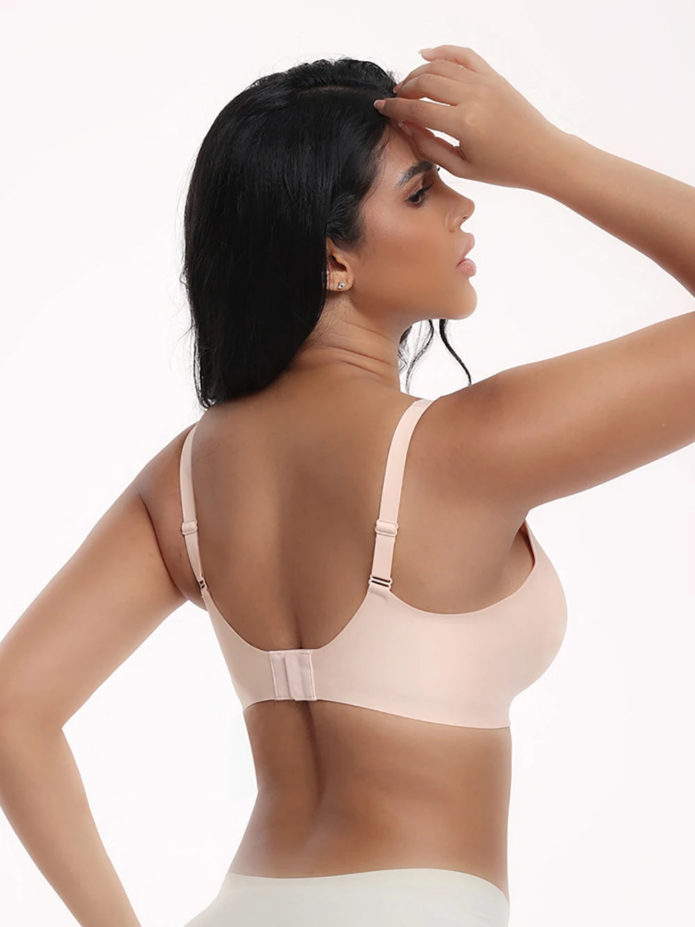Bravellea Deep V Jelly Wireless Bra - Seamless Push-Up Plunge Bralette