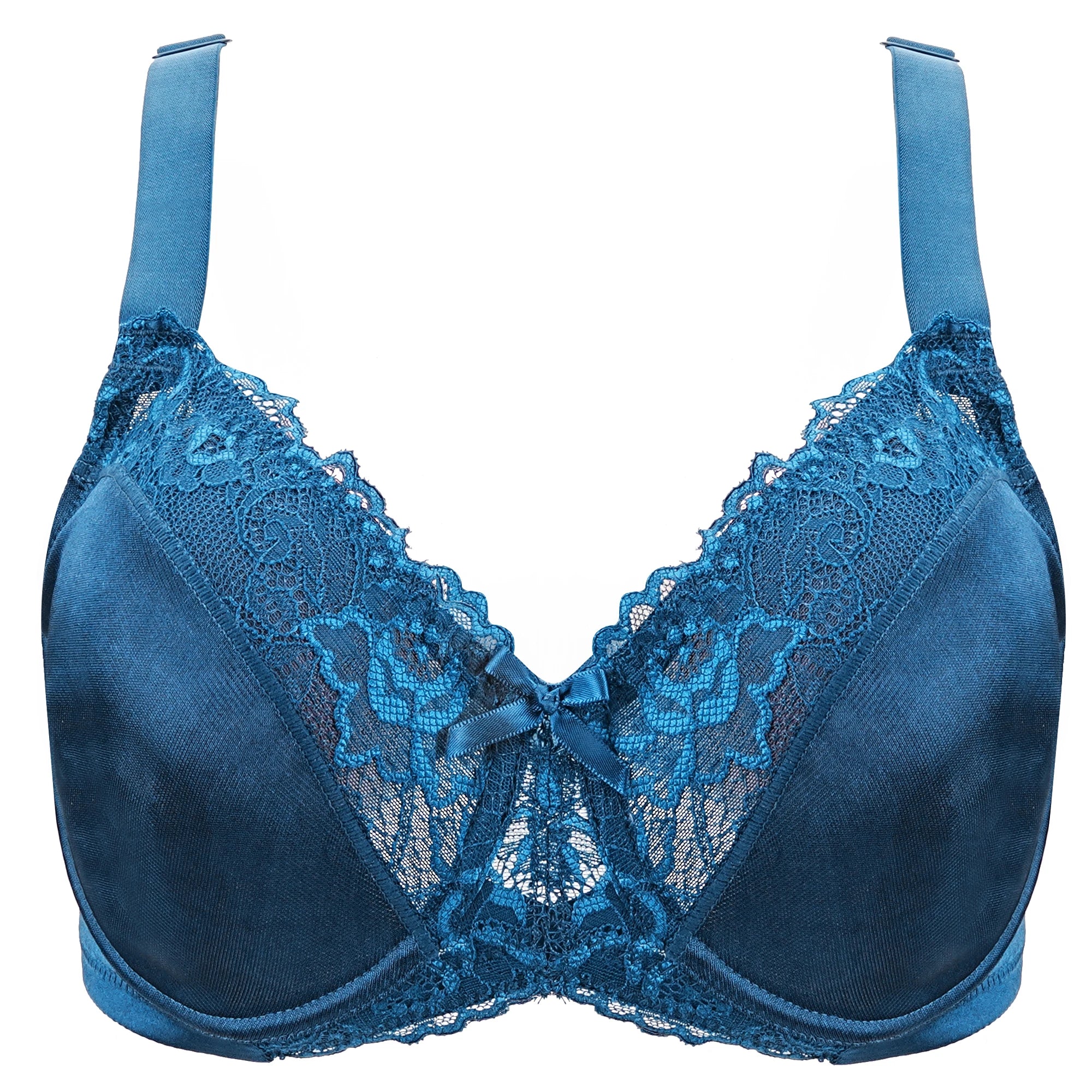 Bravellea Plus Size Floral Lace Bra - Minimizer Full Coverage Underwired