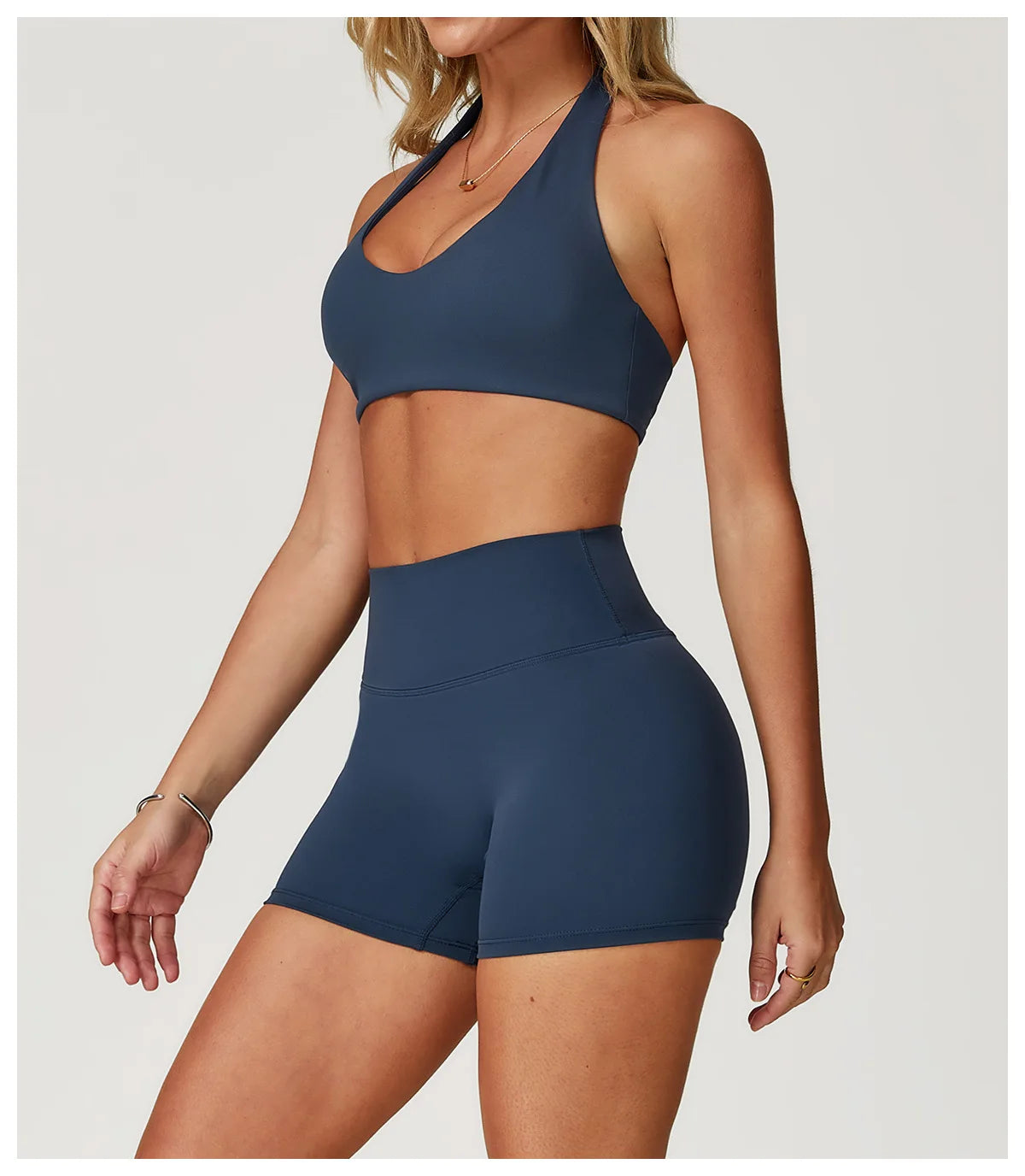 Bravellea Push-Up Sports Bra - Fitness Halter Yoga Shockproof Gym Top
