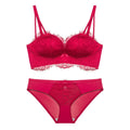 Bravellea Victoria-Style Push-Up Bra Set - French Lace Small Chest Support