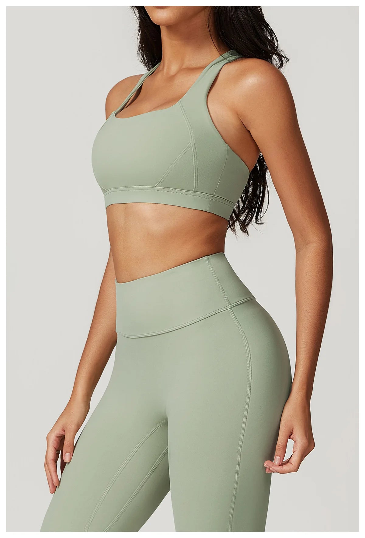 Bravellea Crossed Shoulder Strap Sports Bra - Summer Yoga Running Top