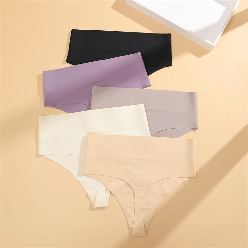 Bravellea Seamless Shapewear Thongs 3-Pack - High Waist Tummy Control.