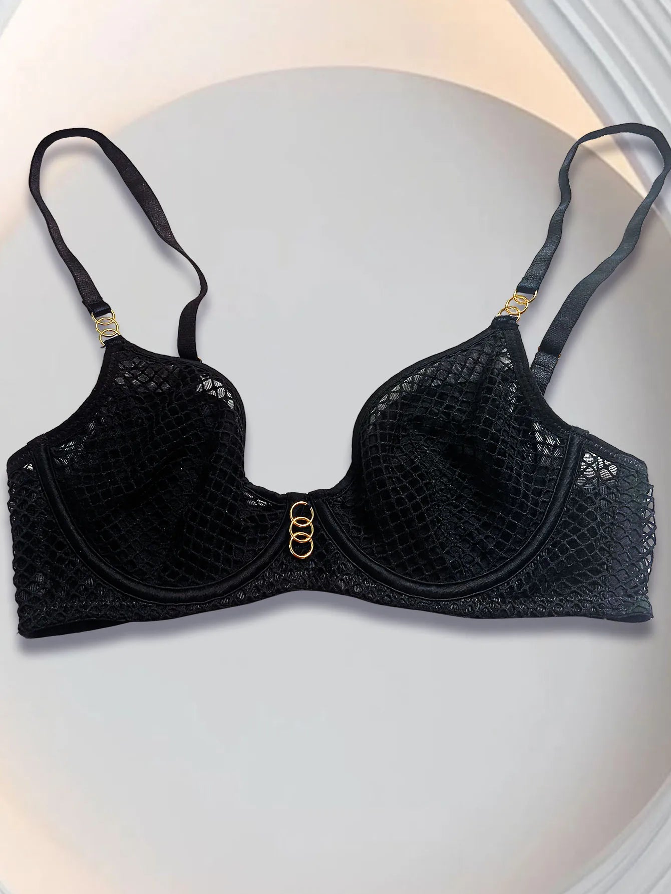 Bravellea Minimizer Balconette Bra - Full Coverage Sheer Mesh Underwire