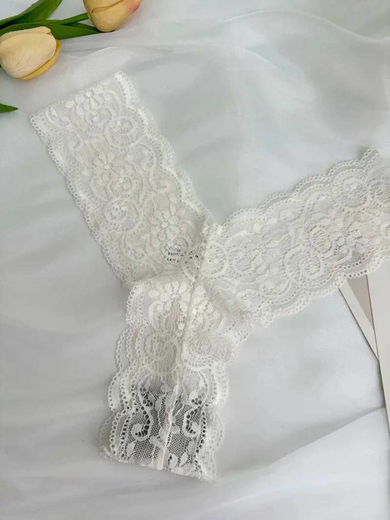 Bravellea Personalized Crystal Name Thong - Custom Text Lace G-String Gift.