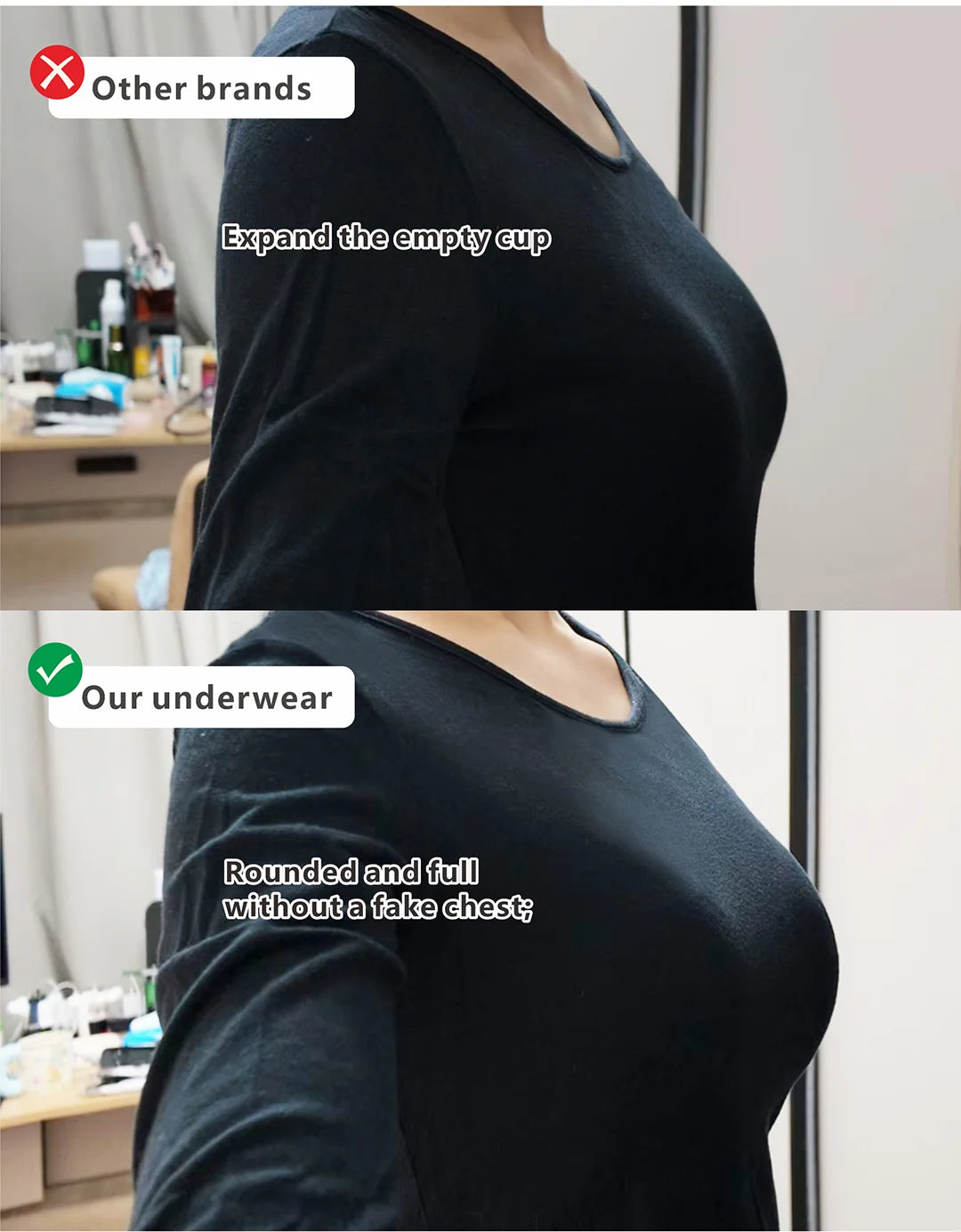 Bravellea Seamless Invisible Bra - Large Bust Removable Pads M-2XL