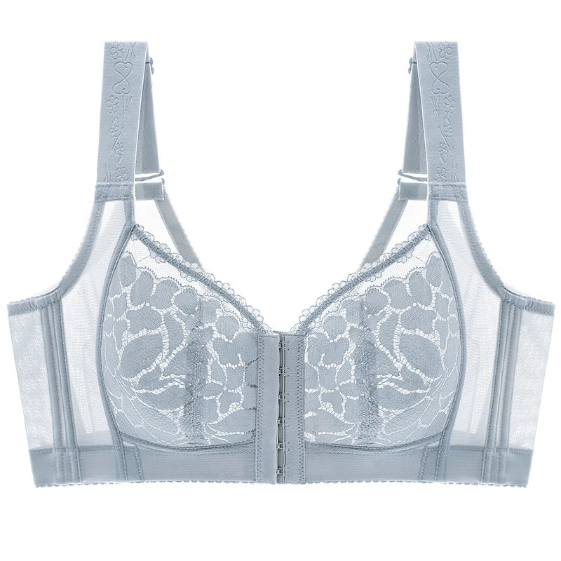 Bravellea Front Buckle Wireless Bra - Plus Size Adjustable Anti-Sagging Slimming