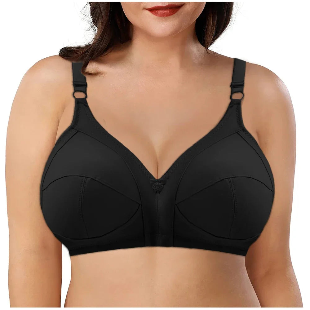 Bravellea Plus Size Wireless Bra - Full Coverage Lace C-F Cup 85-115