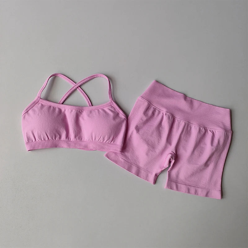 Bravellea Shockproof Seamless Sports Bra - Beautiful Back Gym Crop Top
