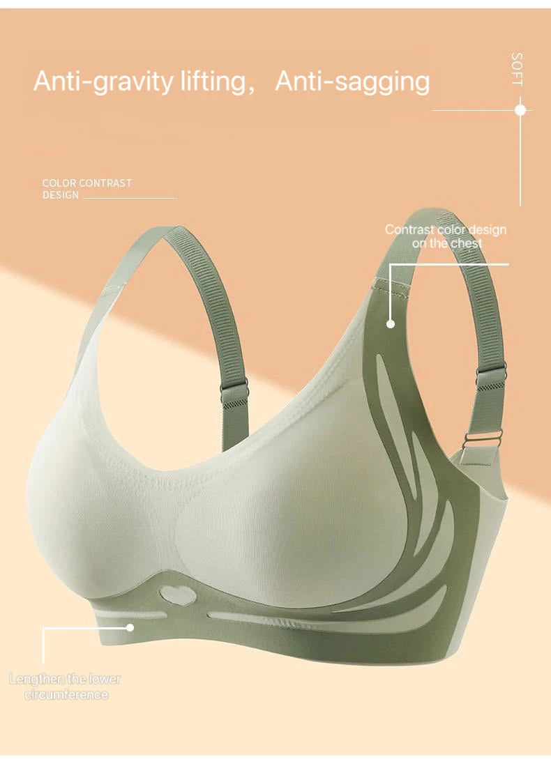 Bravellea Seamless Vest Bra - Wireless Push-Up Anti-Sagging Camisole