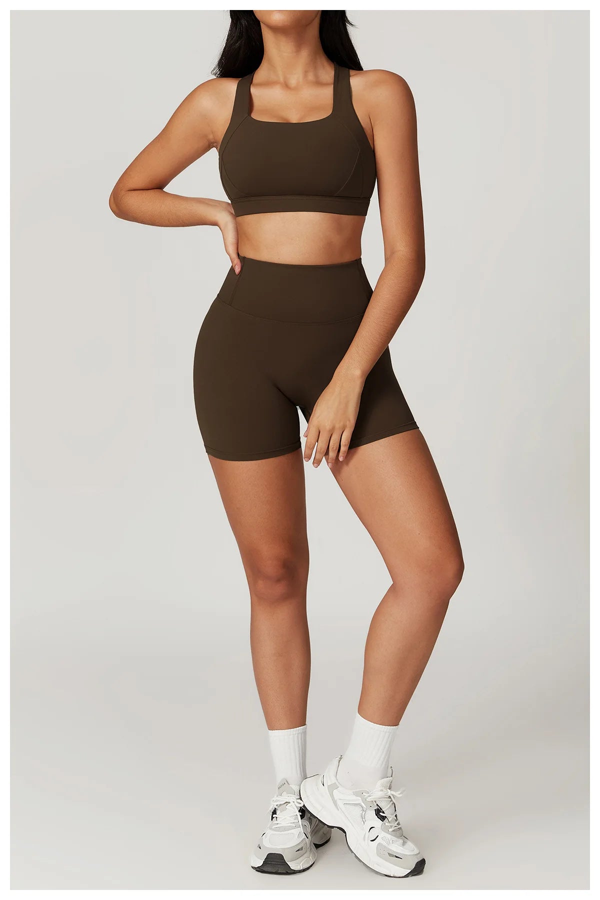 Bravellea Crossed Shoulder Strap Sports Bra - Summer Yoga Running Top