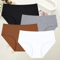 Bravellea Comfort Cotton Panties 4-Pack - High Waist Seamless Briefs Plus Size