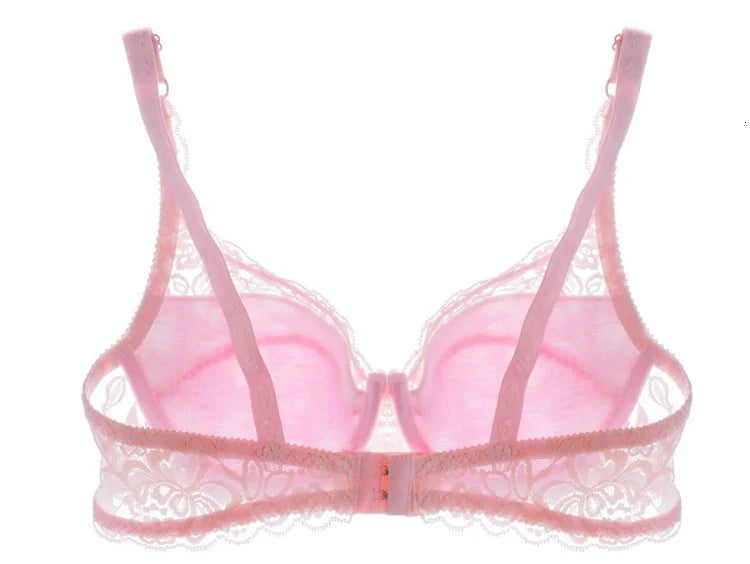 Bravellea Sexy Lace Flower Bra - Transparent Push-Up Bralette 2 Styles