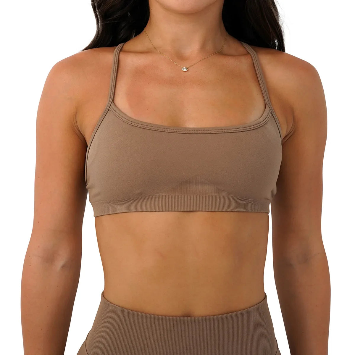 Bravellea Seamless Yoga Bra - 3-Way Convertible Strap with Removable Pads