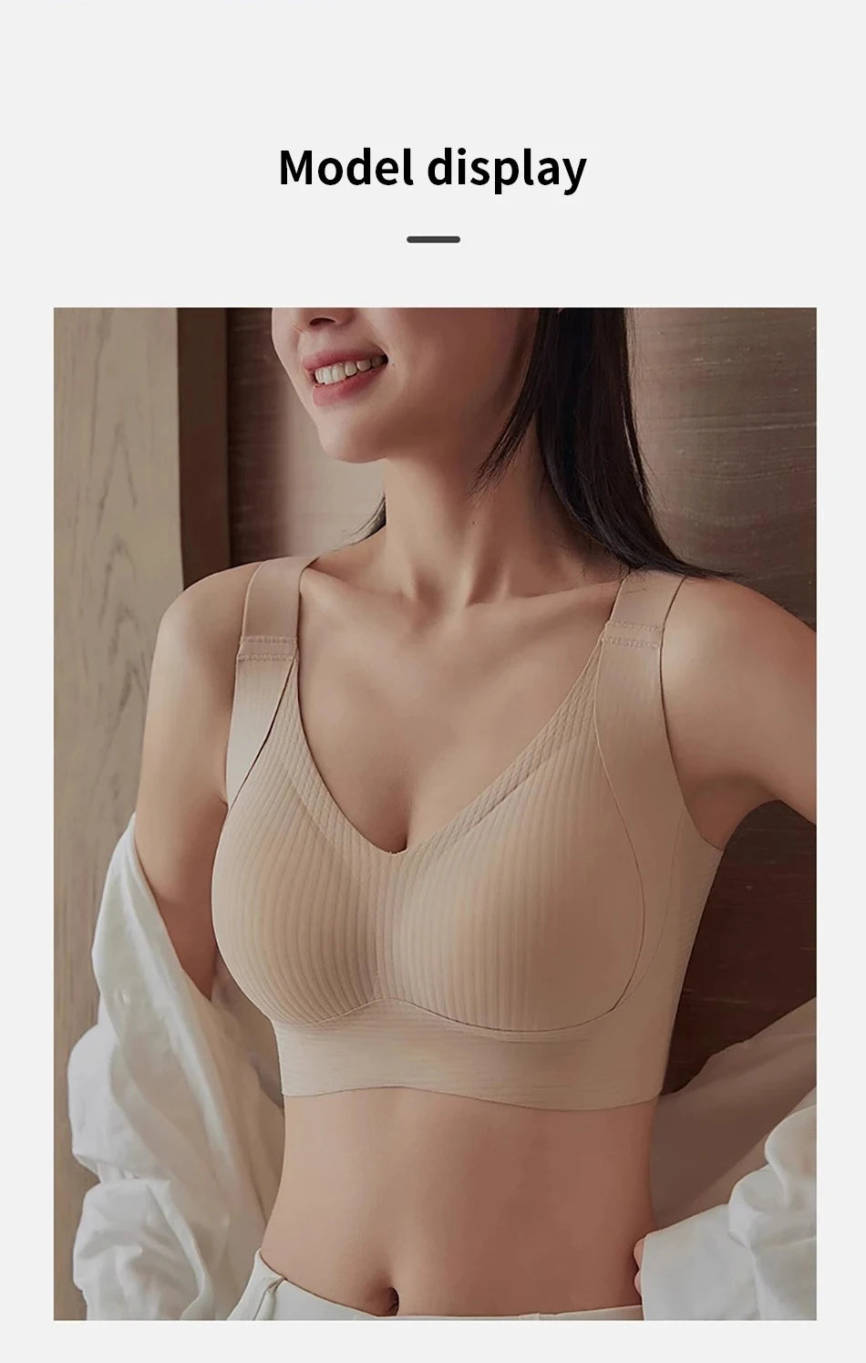 Bravellea Seamless Wireless Bra - Thin Style Anti-Sagging Push-Up 1-2 Pack