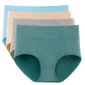 Bravellea High Waist Shaping Panties 4-Pack - Plus Size Cotton Briefs.