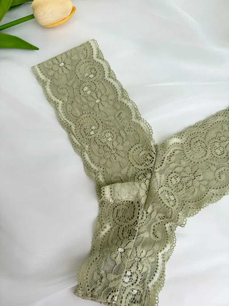 Bravellea Personalized Crystal Name Thong - Custom Text Lace G-String Gift