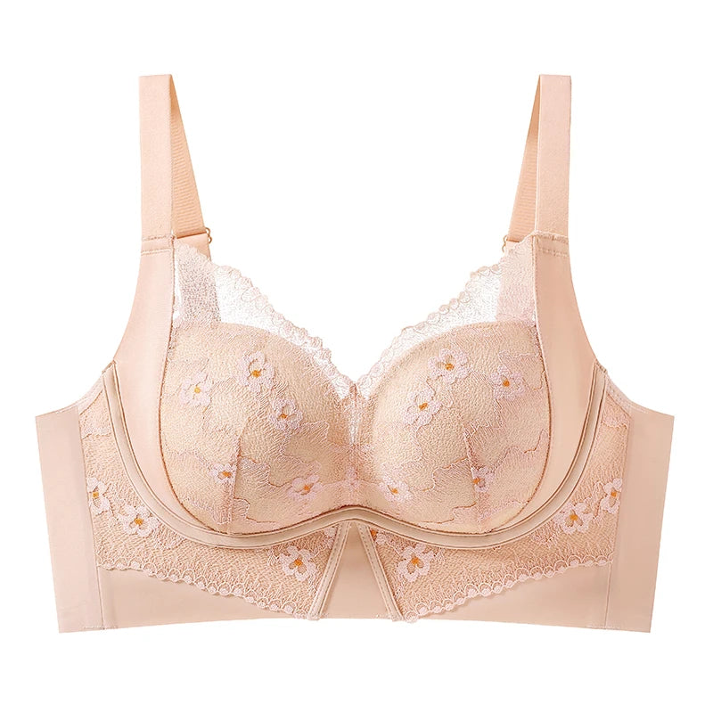 Bravellea Wireless Adjustable Lace Bra - Push-Up Anti-Sagging Sexy Lingerie