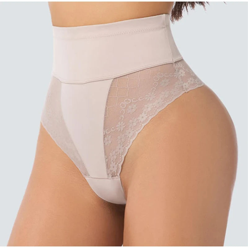 Bravellea Shapewear Thong Panties - High Waist Butt Lifter Body Shaper.