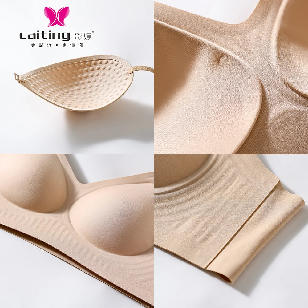 Bravellea Seamless Invisible Bra - Large Bust Removable Pads M-2XL