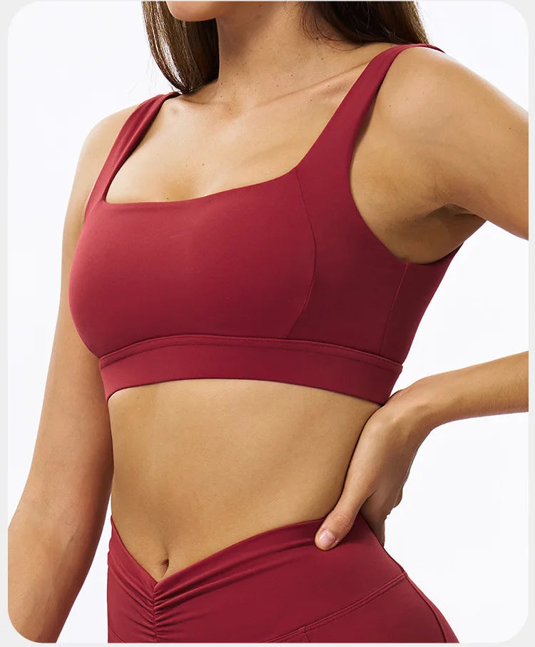 Bravellea Fitness Sports Bra - Quick-Drying Breathable Push-Up Yoga Vest