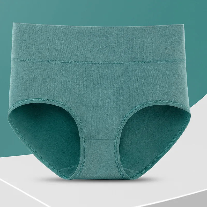 Bravellea High Waist Shaping Panties 4-Pack - Plus Size Cotton Briefs.
