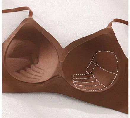 Bravellea Seamless Wireless Push-Up Bra - Soft Support for All Breast Sizes