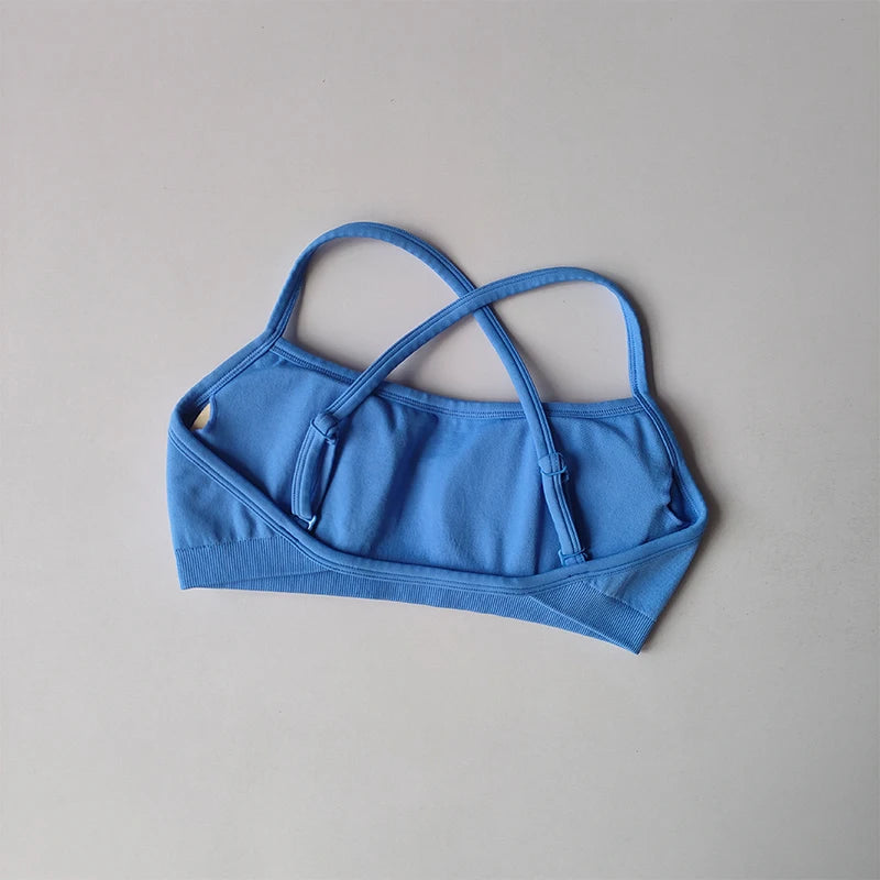 Bravellea Shockproof Seamless Sports Bra - Beautiful Back Gym Crop Top