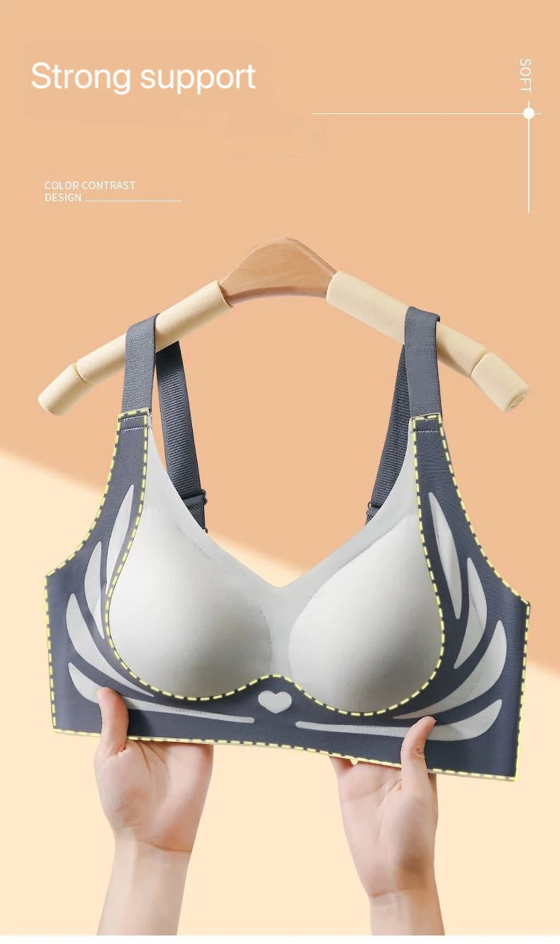 Bravellea Seamless Vest Bra - Wireless Push-Up Anti-Sagging Camisole