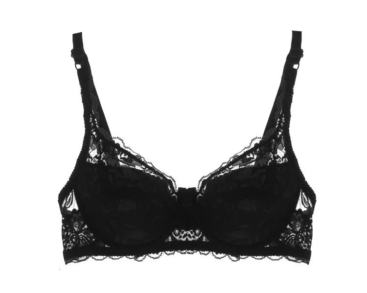 Bravellea Sexy Lace Flower Bra - Transparent Push-Up Bralette 2 Styles