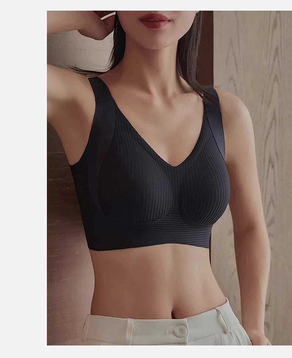 Bravellea Seamless Wireless Bra - Thin Style Anti-Sagging Push-Up 1-2 Pack